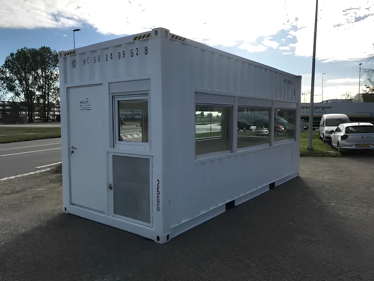 high cube fixed glazing container 20ft